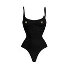 Two Piece Bikini Set Bandeau Top And High Cut Bottom For Women Monochrome Beachwear With Sleek Flattering Fit