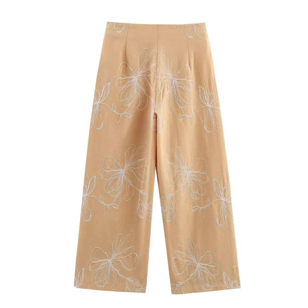 Cotton Two Piece Set For Women With Vest And Ankle Length Trousers