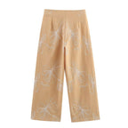 Cotton Two Piece Set For Women With Vest And Ankle Length Trousers