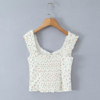 Radiant Bow Accent Ruched Bust Tank Top With Open Button Front And Rope Laced Waist Mini Skirt Set
