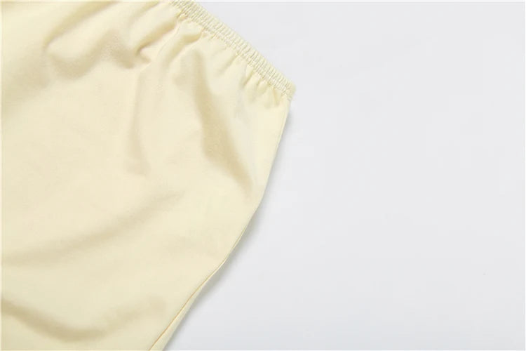 Sexy Bow 2-Piece Set Women Low Chest Backless Camisole+Shorts