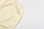 Sexy Bow 2-Piece Set Women Low Chest Backless Camisole+Shorts