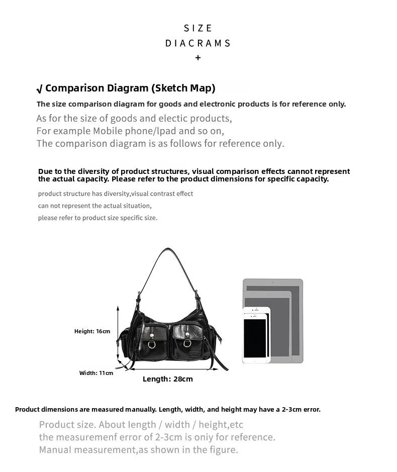 Urban Minimalist Women's Shoulder Bag in PU Leather With Zipper
