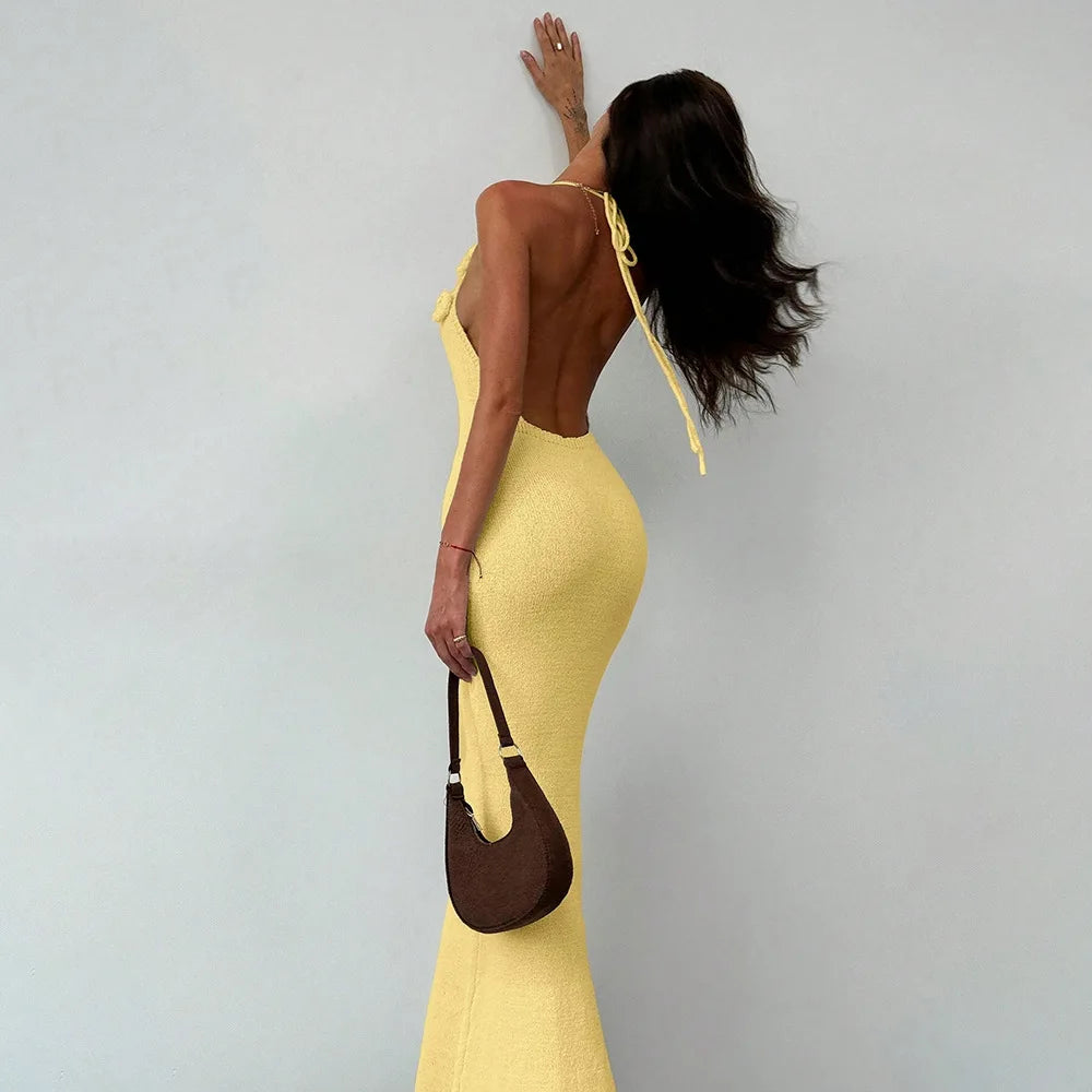 Women Knit Spaghetti Strap Sleeveless
