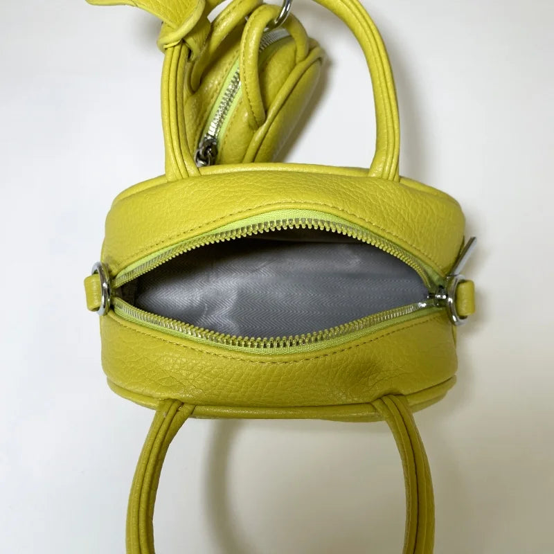 Mini PU Leather Crossbody Bag Set For Women With Short Handle Purses