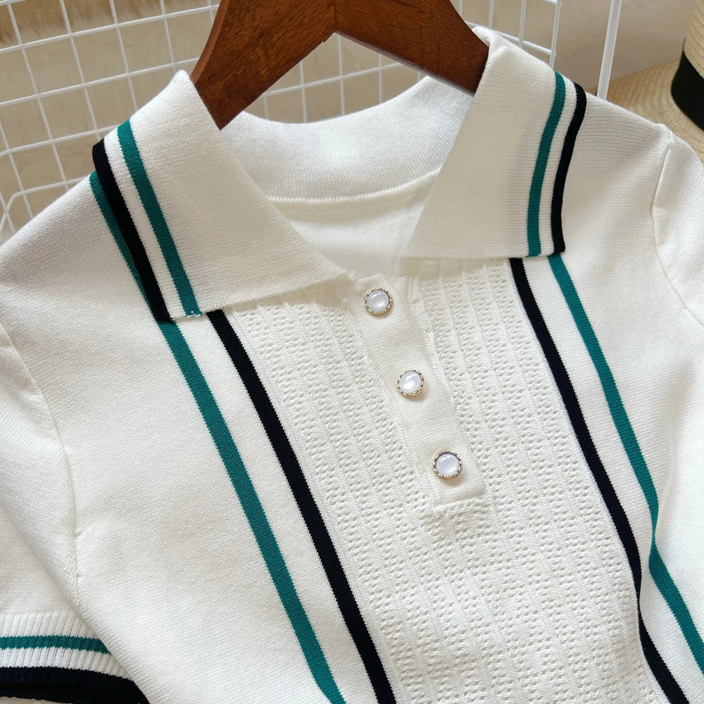 Knit Mini Dress With Ruffles