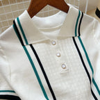 Knit Mini Dress With Ruffles