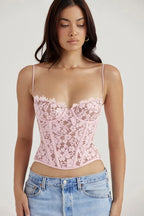 Women's Fashion Lace Spice Sling Vest Fishbone Top