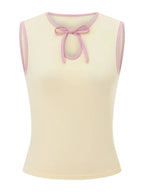 Sleeveless Tie Up Cutout Tank Top Cropped Camis