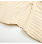 Apricot Knit Tee With Vintage Nineties Aesthetic Long Sleeve Striped Top For Cozy Layering
