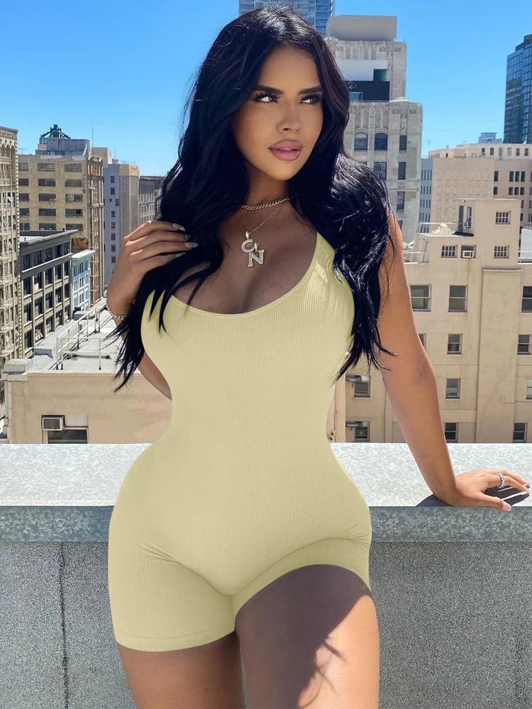 Women Sleeveless Playsuit Short Jumpsuit
