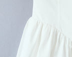 Backless Halter Embroidered White Dress For Women Elegant A Line Mini Dress
