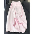 Retro High Waist Wide Leg Denim Cotton Jeans For Women
