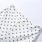 Chic Polka Dot Two Piece Set With Halter Lace Up Corset Top And Cropped Pants Y2K Inspired Outfit