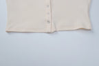 O-Neck Cardigan With Long Sleeves Slim Fit