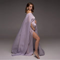 Lilac Maternity Photo Shoot Dress Off Shoulder Gown