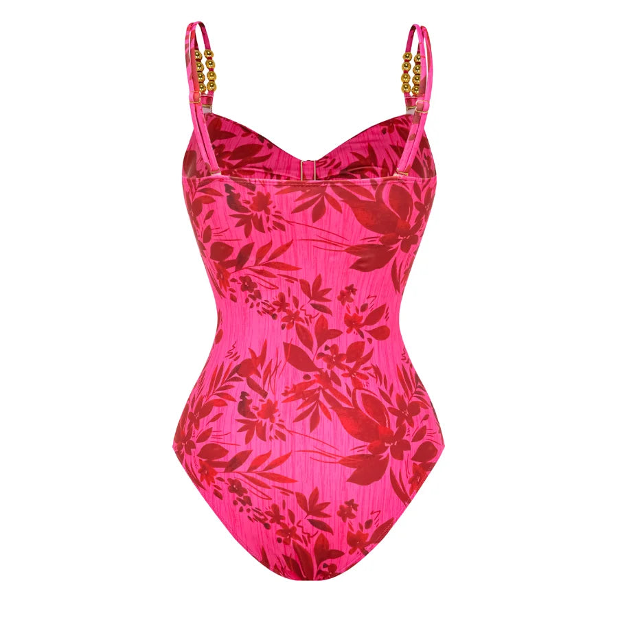 Ruffle Cutout One Piece Swimsuit With Skirt For Fresh Summer Beachwear Vibe