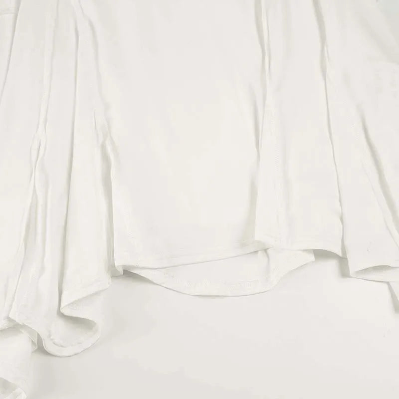 Casual Irregular Lace Up Skirt For Women Low Waisted