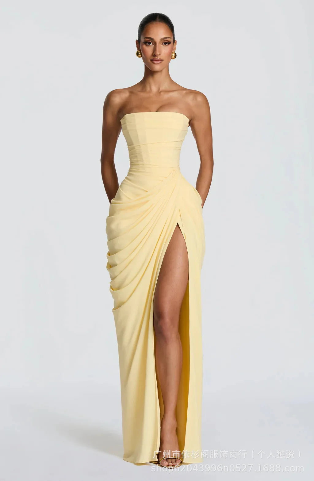Backless High Waisted Dress