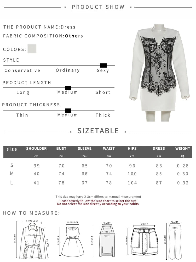 Lace Patchwork Mini Dress With Contrast Details