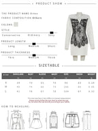 Lace Patchwork Mini Dress With Contrast Details