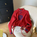 Vintage Knit Sweater With V Neck And Loose Fit