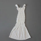 Elegant Maternity Pleated Maxi Gown With Flattering