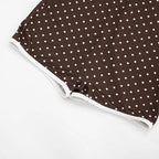 Polka Dot Strapless Playsuit For Women Backless Slim Fit Romper