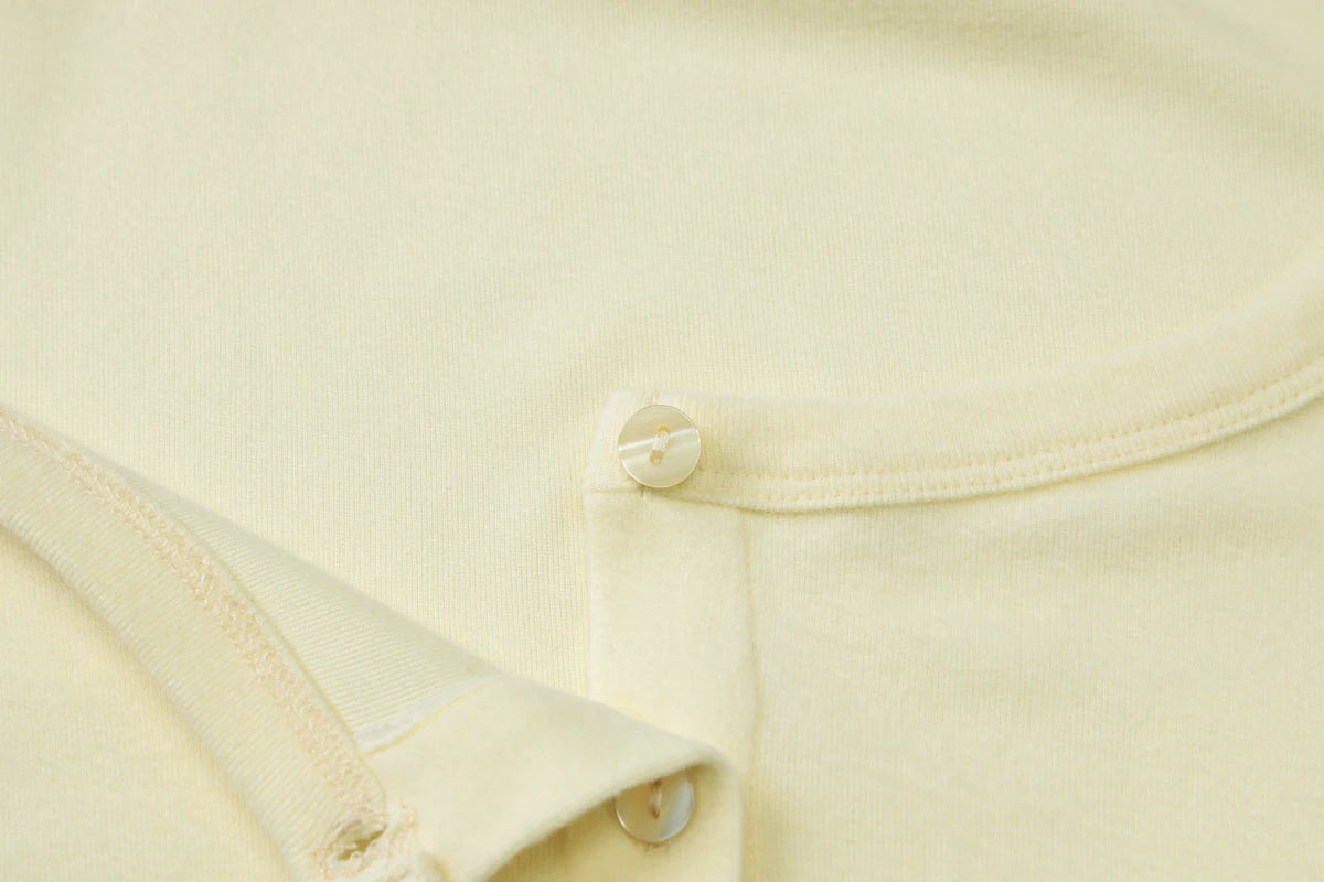 Square Collar Crop Top With Long Flare Sleeves And Button Details
