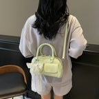 Minimalist PU Leather Crossbody With Pocket Design For Women Mini Square Shoulder Style