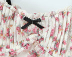 Floral Print Women Sexy Hollow Out Backless A-line Sling Mini Dress
