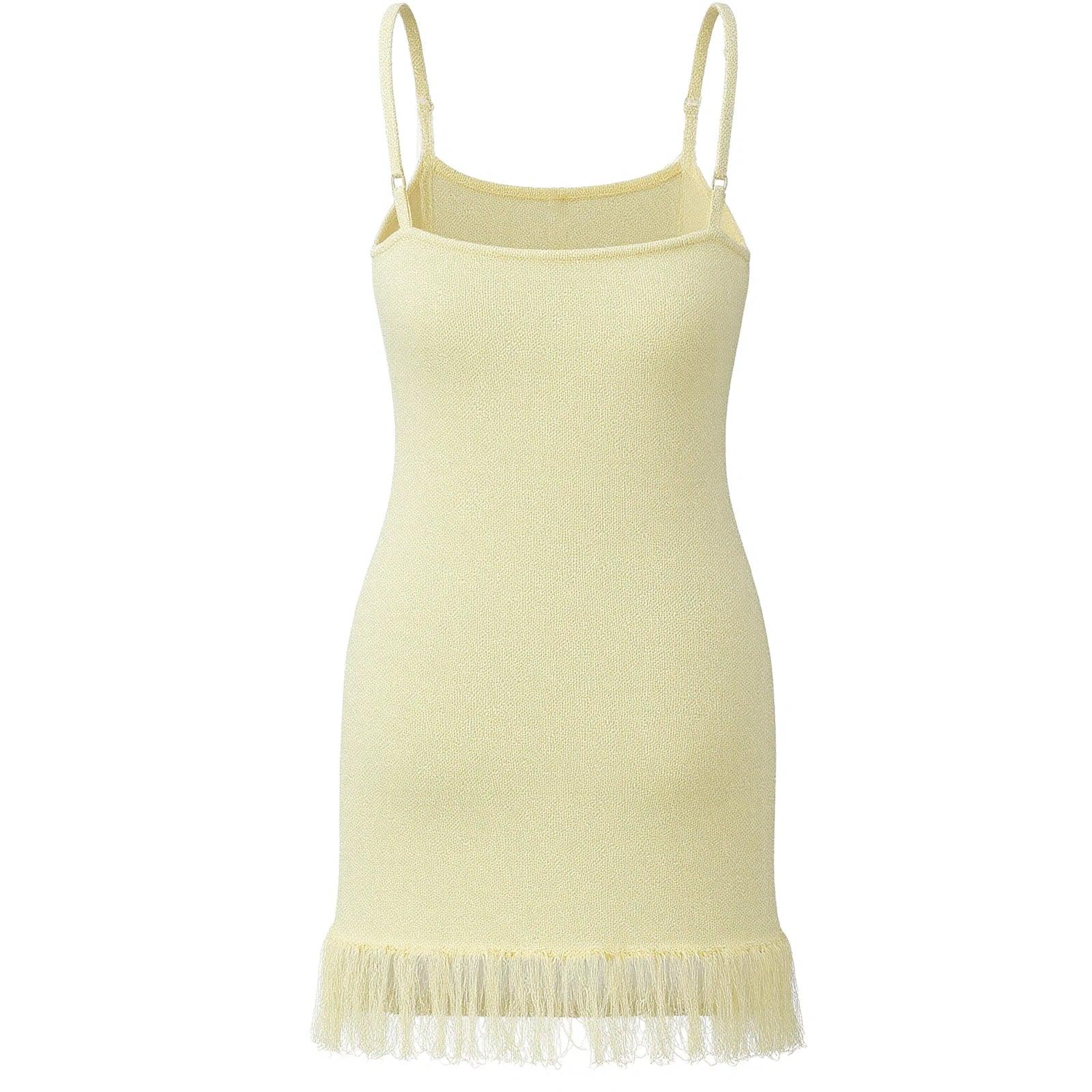 Beaded Starfish Knit Bodycon Mini Dress With Sequin Straps And Tassel Hem