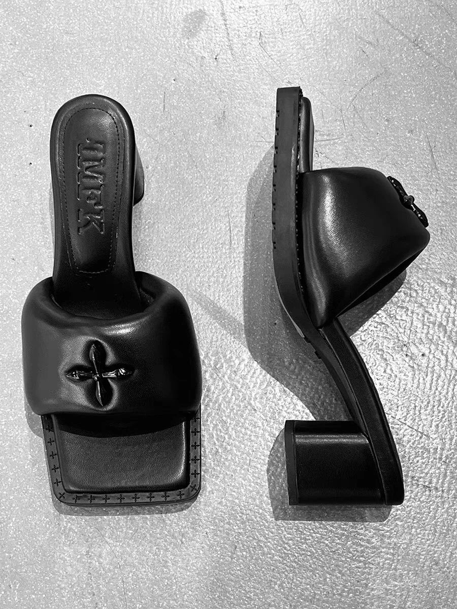 Sandals With Block Heel And Platform