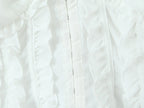 Sunlit Vintage Puff Sleeve V Neck White Chiffon Crop Top Blouse
