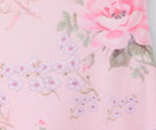 Vintage Pink Floral Print Mini Sexy Women's Dress