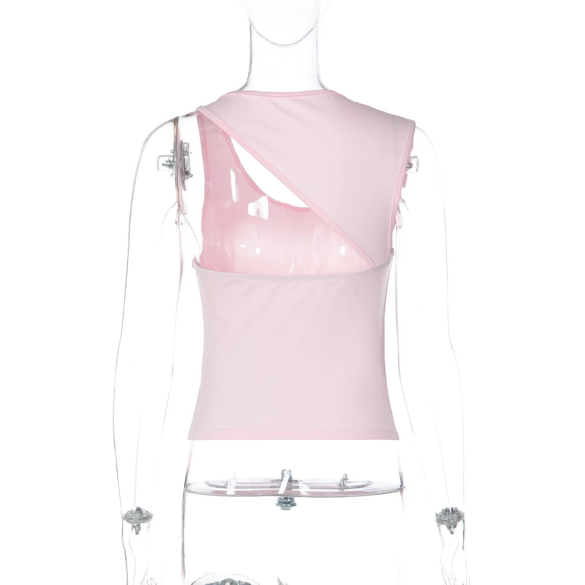 Irregular Neckline Sleeveless Tank Top For Women Slim Fit