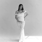Elegant Maternity Pleated Maxi Gown With Flattering