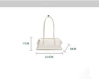 Underarm Bag Solid Color PU Shoulder Handbag