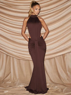 Backless Sleeveless Maxi Dress Elegant Bodycon