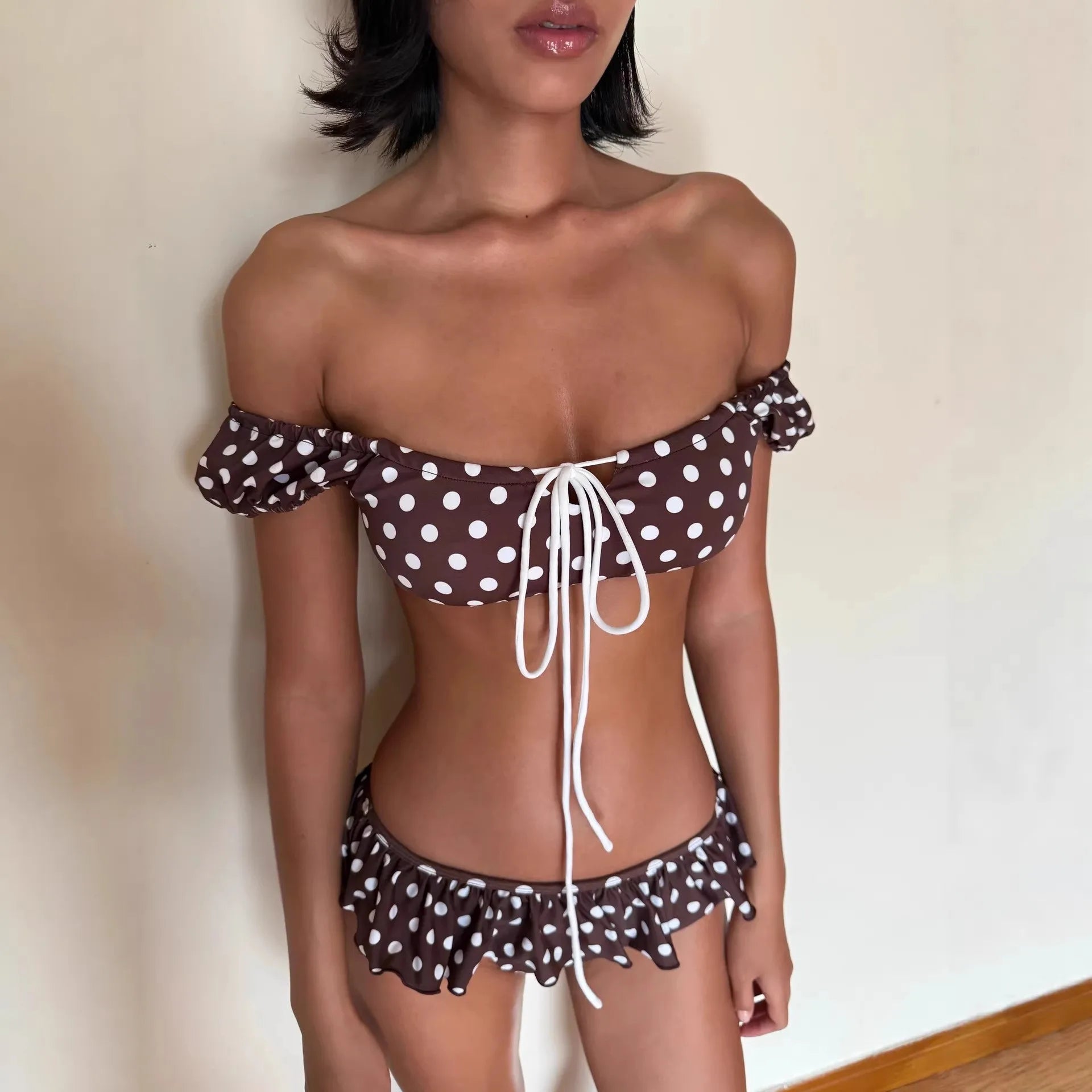 Polka Dot two piece Bikini Set For Sunny Beach Days Flirty
