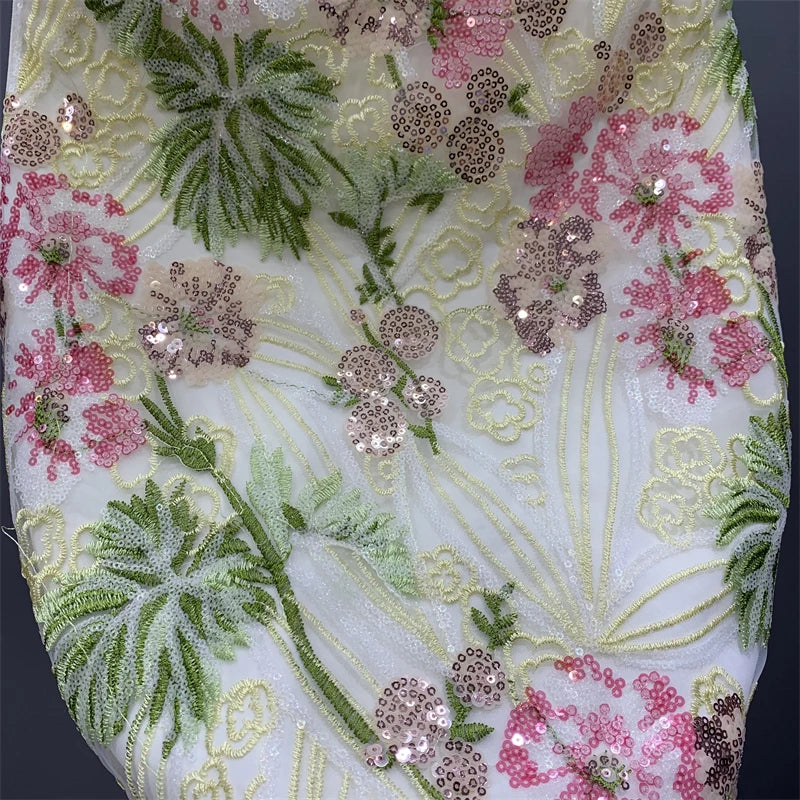 Floral Sequined Mini Skirt With High Waist Glam Inspired Retro Vibe