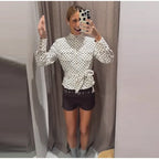 Capri Set With Lace Up Stand Collar Jacket And High Waist Pencil Pants Two Piece Outfit