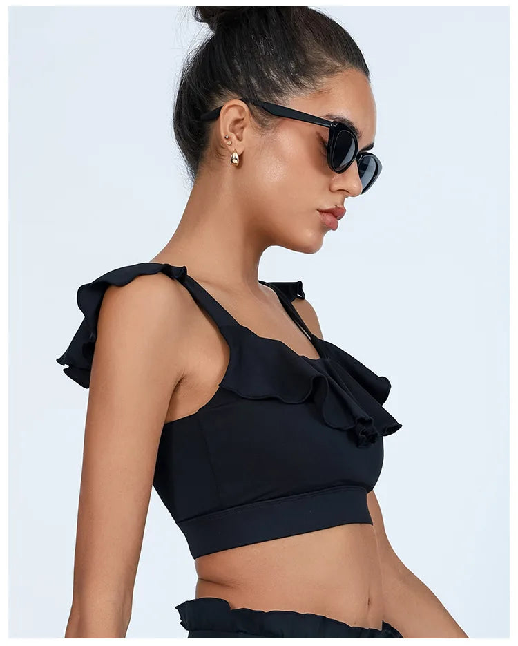 Yoga Gym Wear Woman Women's Chest-Wrapped Nude Feel Quick-Drying Beauty Back High Waist Vest Sports Workout