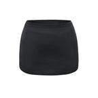 Hot Girl Spicy Two-Piece  Retro Polka Dot Necktie Top Satin High Waist Short Skirt Set