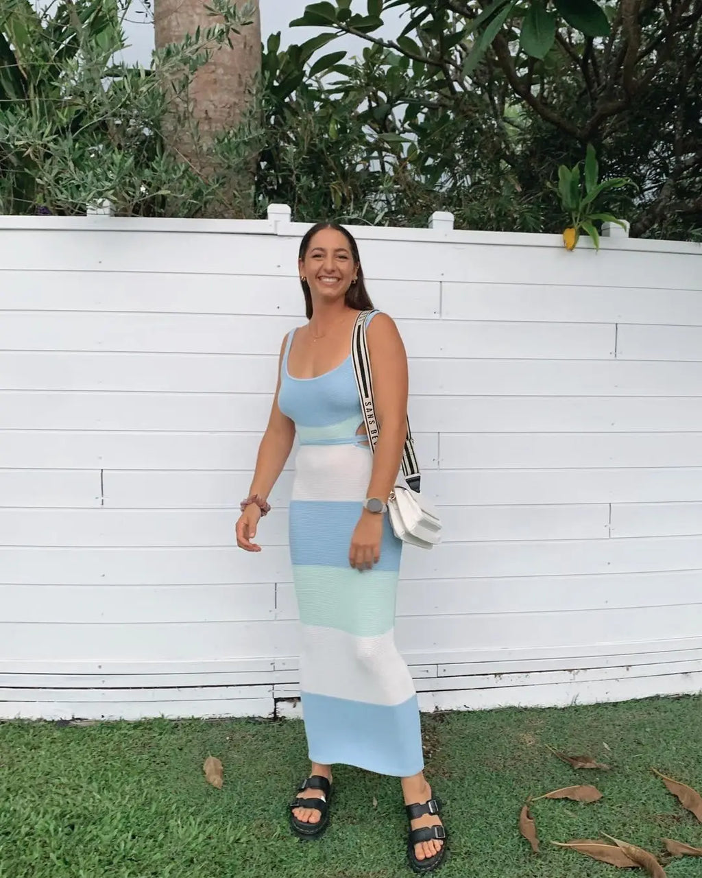 Backless Knit Maxi Dress With Straps