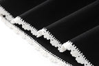 Black And White Skirt Set For Women With Elegant Contrast Design