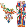 Vacation Underwire Bikini Set With Skirt High Waist Flirty Swimwear