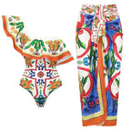 Vacation Underwire Bikini Set With Skirt High Waist Flirty Swimwear