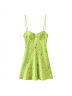 Floral Print Summer Sling Dress With Spaghetti Straps
