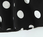 Women Fashion Sleeveless Backless Sexy Black Polka Dot Bow Neck Halter Top